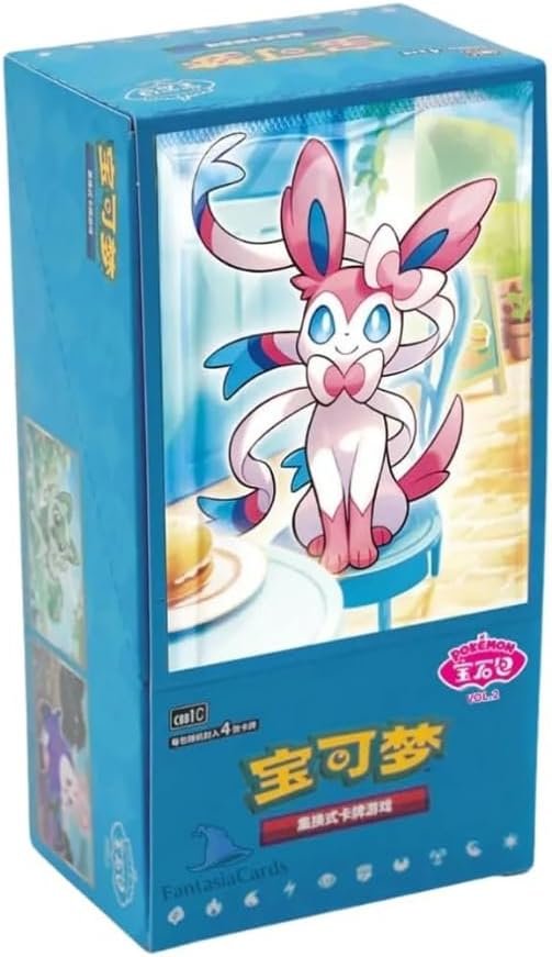 Original sealed box Pokémoned PTCG China version GEM2 GEN2 Pikachu collectible card gift box with paper trading card